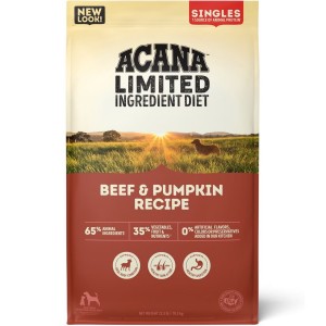 22.5lb Acana Singles, Beef & Pumpkin Limited Ingredients Grain Free Dry Dog Food | 870519TRY