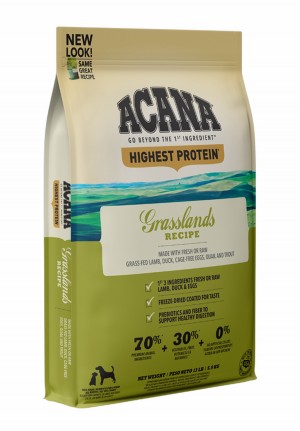 25lb Acana Highest Protein, Grasslands Grain Free Dry Dog Food | 079645ESU