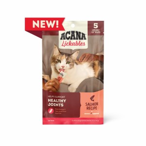 2.5oz*5 Acana Lickables, Salmon, Cat Treats Grain Free Cat Food Lickable Treats | 590246NXH