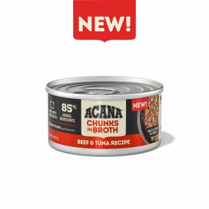 3oz*12 Acana Chunks in Broth Beef & Tuna Grain Free Wet Cat Food | 934126JAD