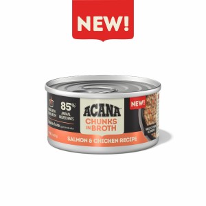 3oz*12 Acana Chunks in Broth Salmon & Chicken Grain Free Wet Cat Food | 173469UEX