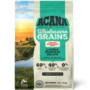 4lb Acana Wholesome Grains, Lamb & Pumpkin, Limited Ingredient Diet Dry Dog Food | 496378ZVF