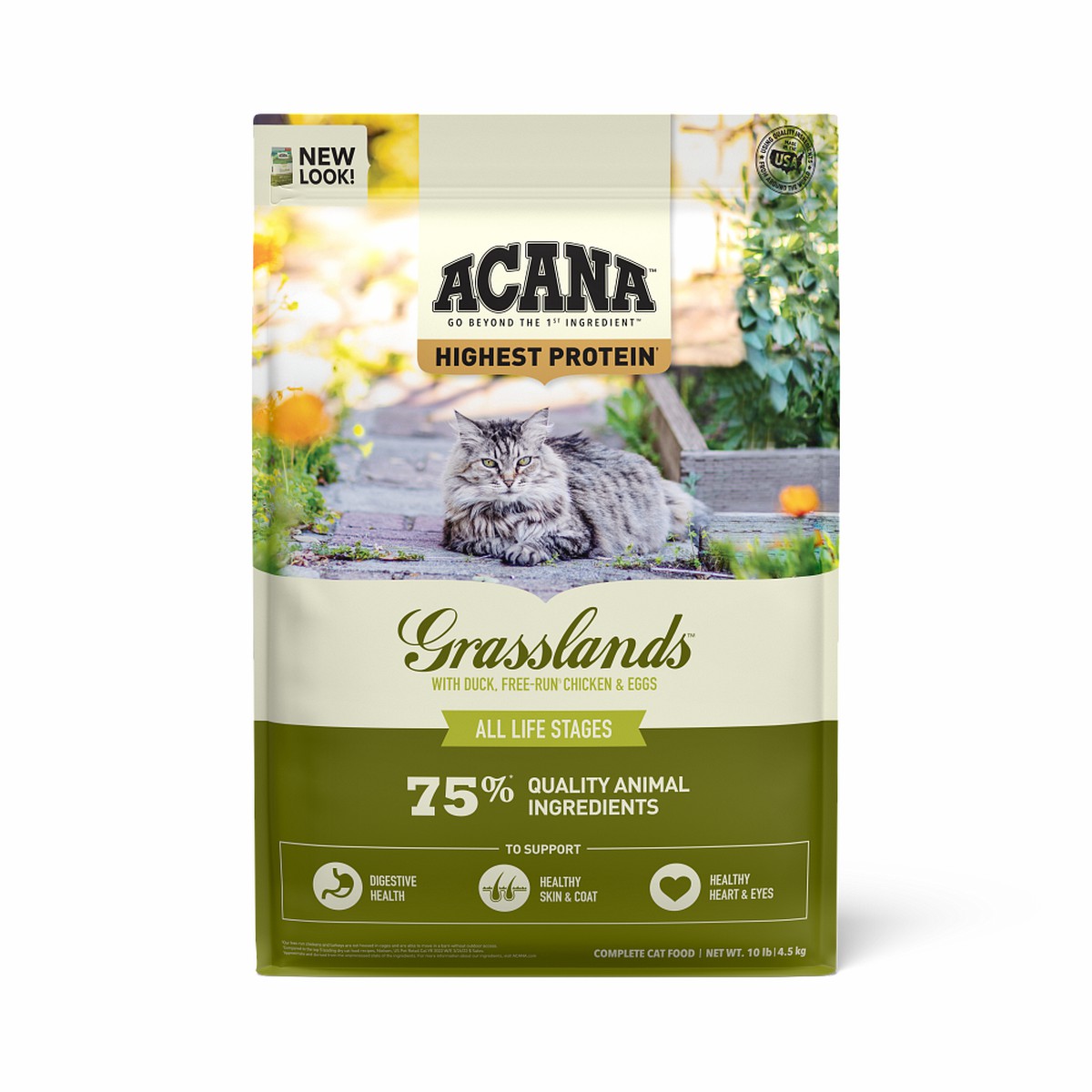 10lb Acana Highest Protein, Grasslands Grain Free Dry Cat Food | 264089JQT