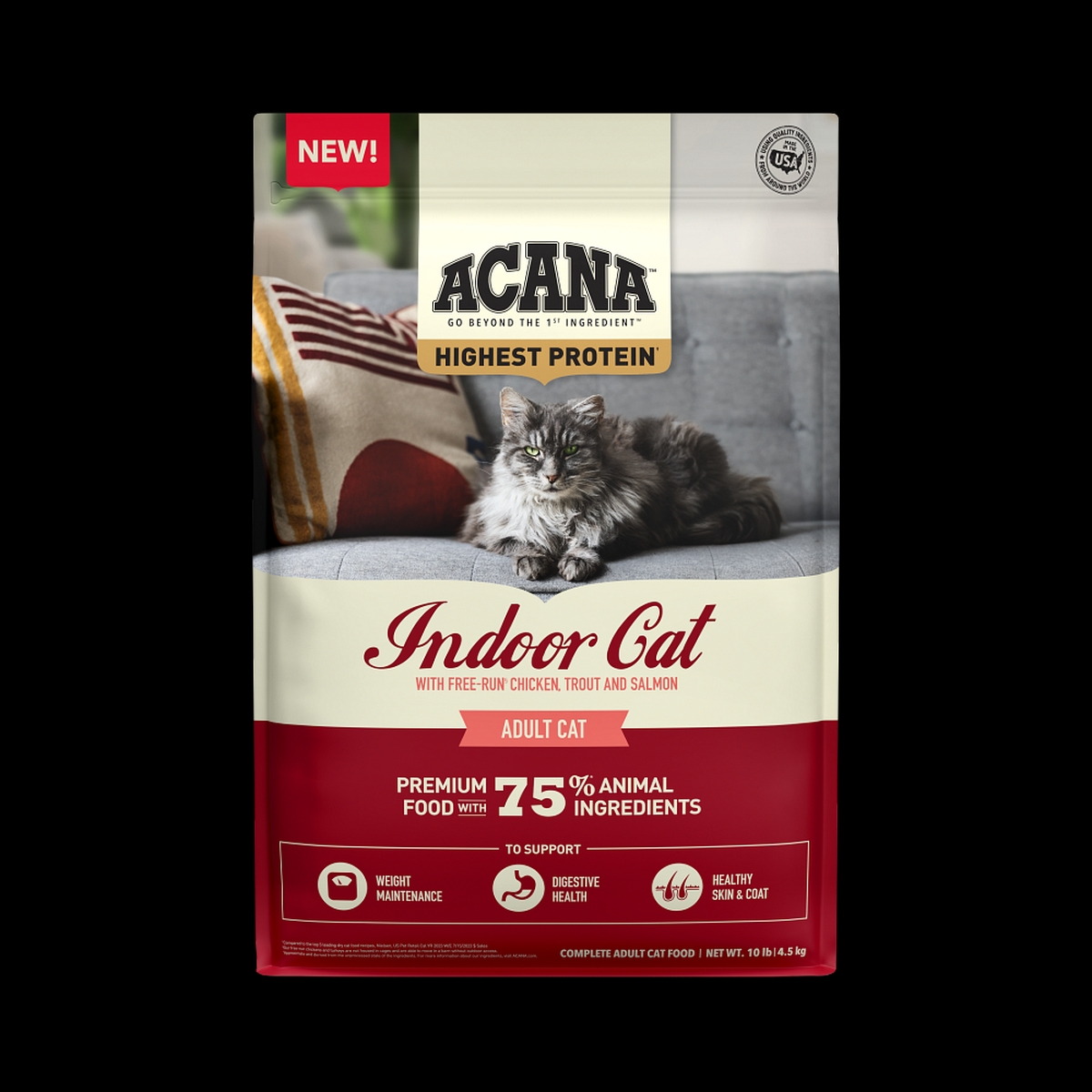 10lb Acana Highest Protein, Indoor Cat Grain Free Dry Cat Food | 894235FXQ