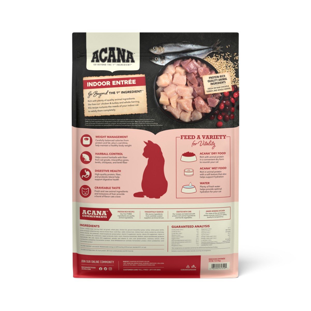 10lb Acana Indoor Entrée with Poultry & Fish Grain Inclusive Dry Cat Food | 063471DWJ