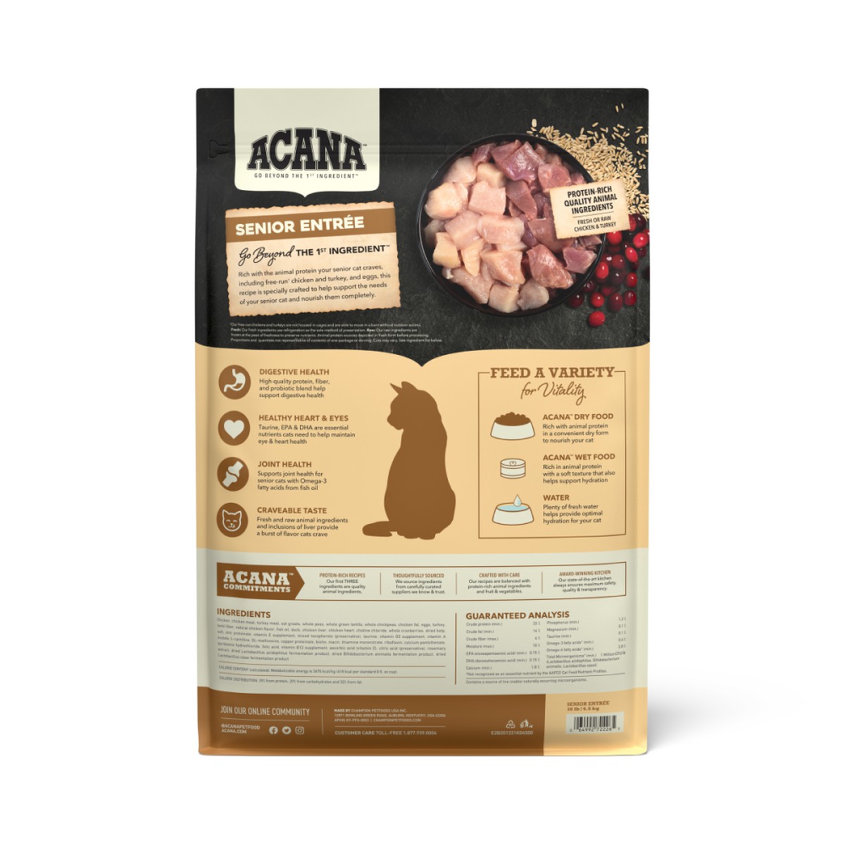 10lb Acana Senior Entrée Grain Inclusive Dry Cat Food | 206941GQK