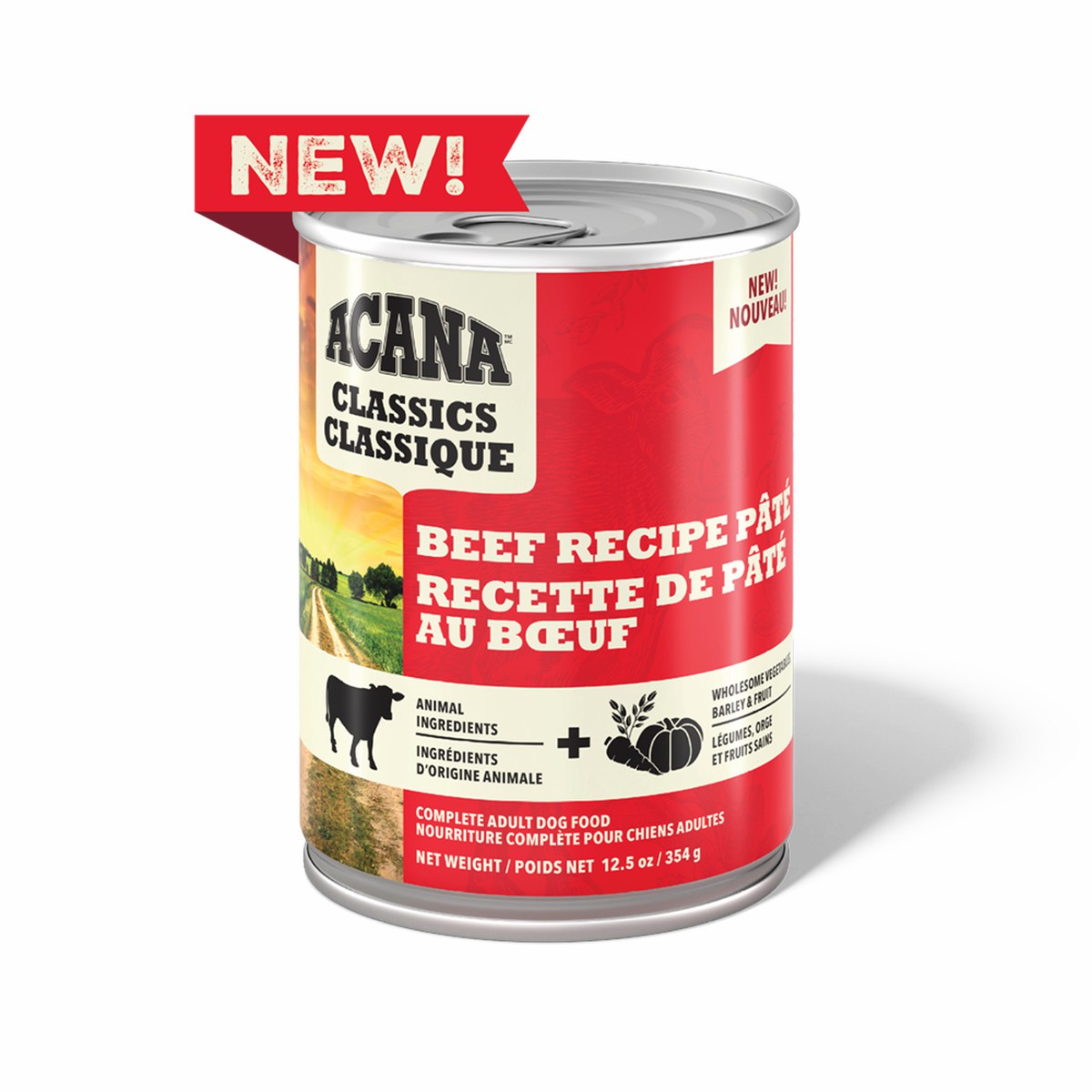 12.5oz*12 Acana Classics Pâté, Beef Grain Inclusive Wet Dog Food | 065319QKS