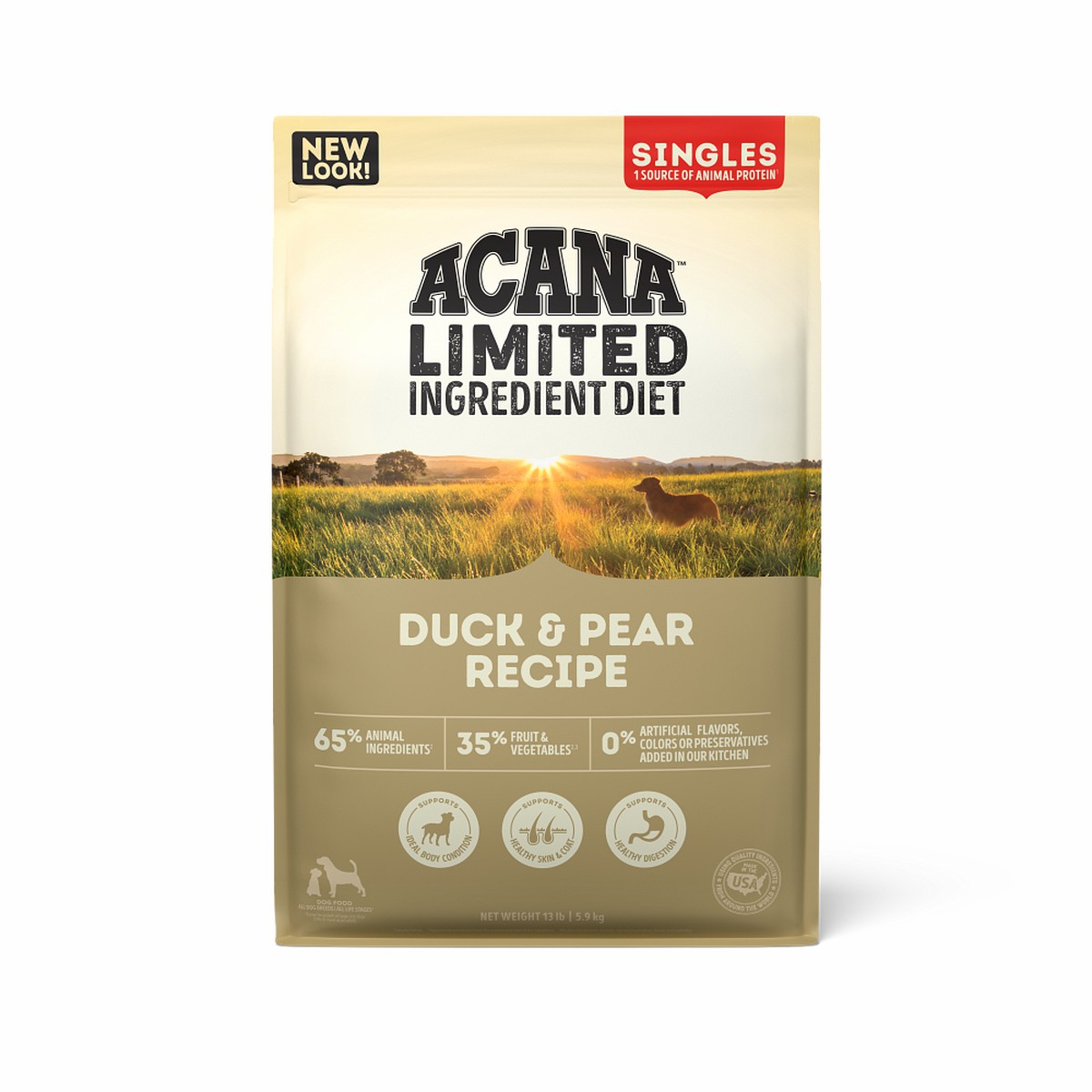 13lb Acana Singles, Duck & Pear Limited Ingredients Grain Free Dry Dog Food | 860475EBP