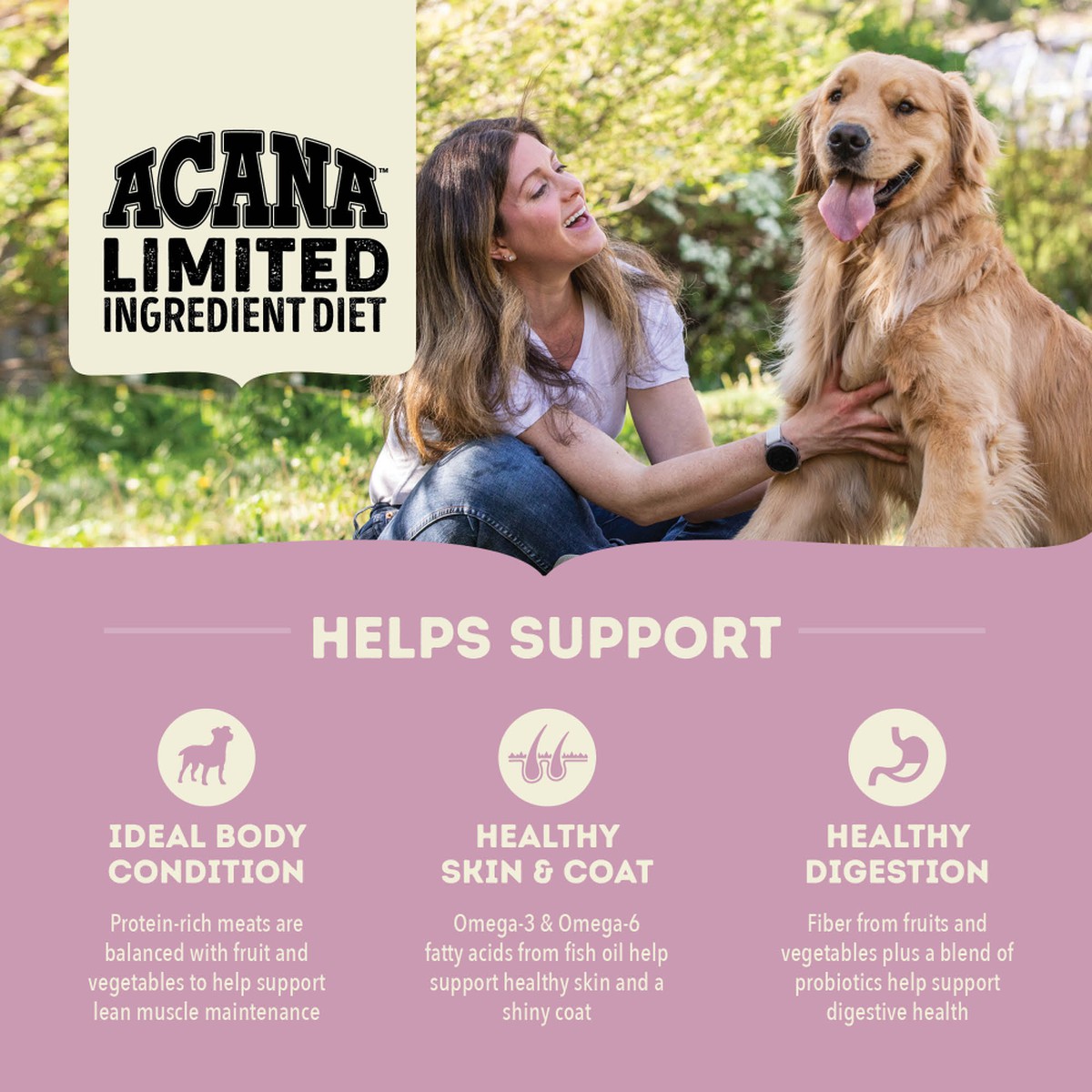 13lb Acana Singles, Lamb & Apple Limited Ingredients Grain Free Dry Dog Food | 489615GPL