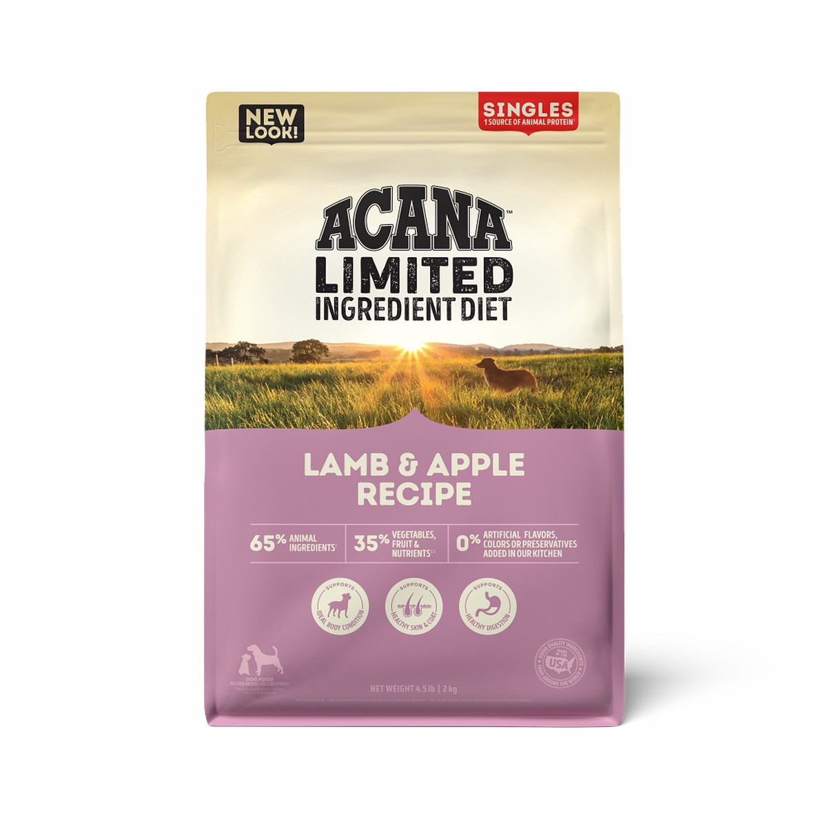 13lb Acana Singles, Lamb & Apple Limited Ingredients Grain Free Dry Dog Food | 489615GPL