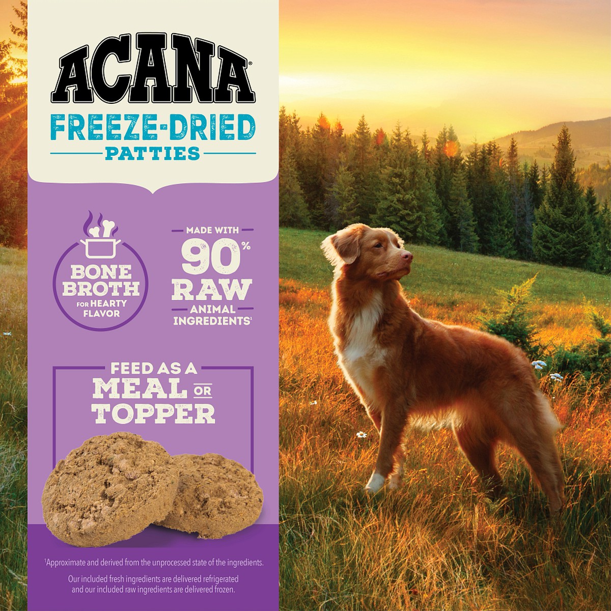 14oz Acana Freeze-Dried Patties, Free-Run Duck Grain Free Dog Food Freeze-Dried Food | 068347CKH