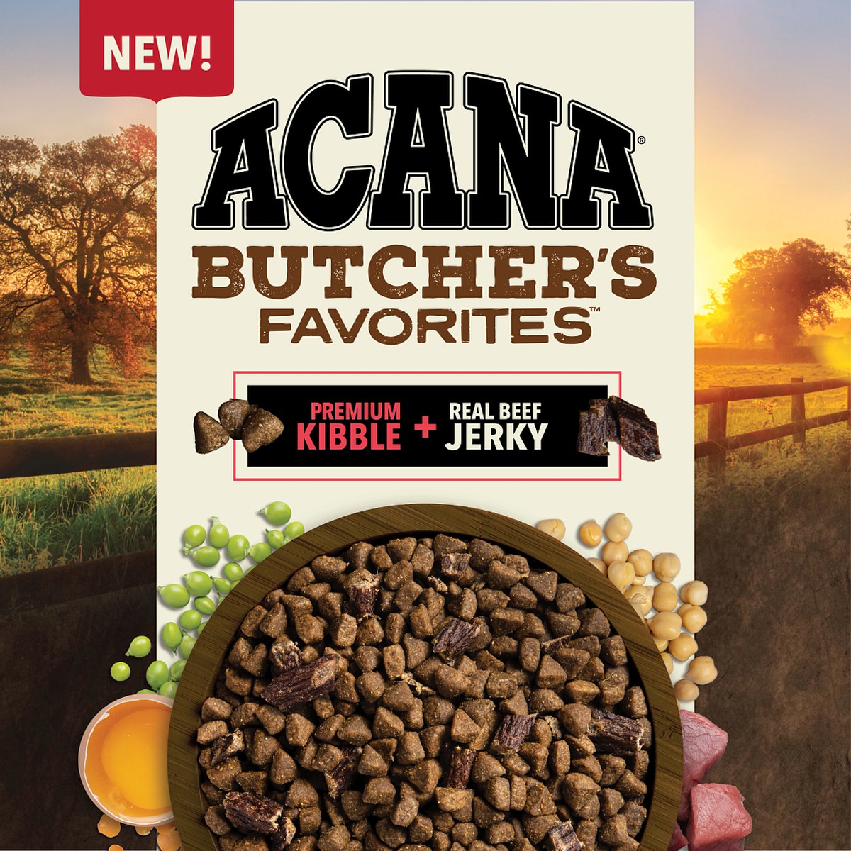 17lb Acana Butcher's Favorites™, Farm-Raised Beef & Liver Grain Free High Protein Dry Dog Food | 735012NET