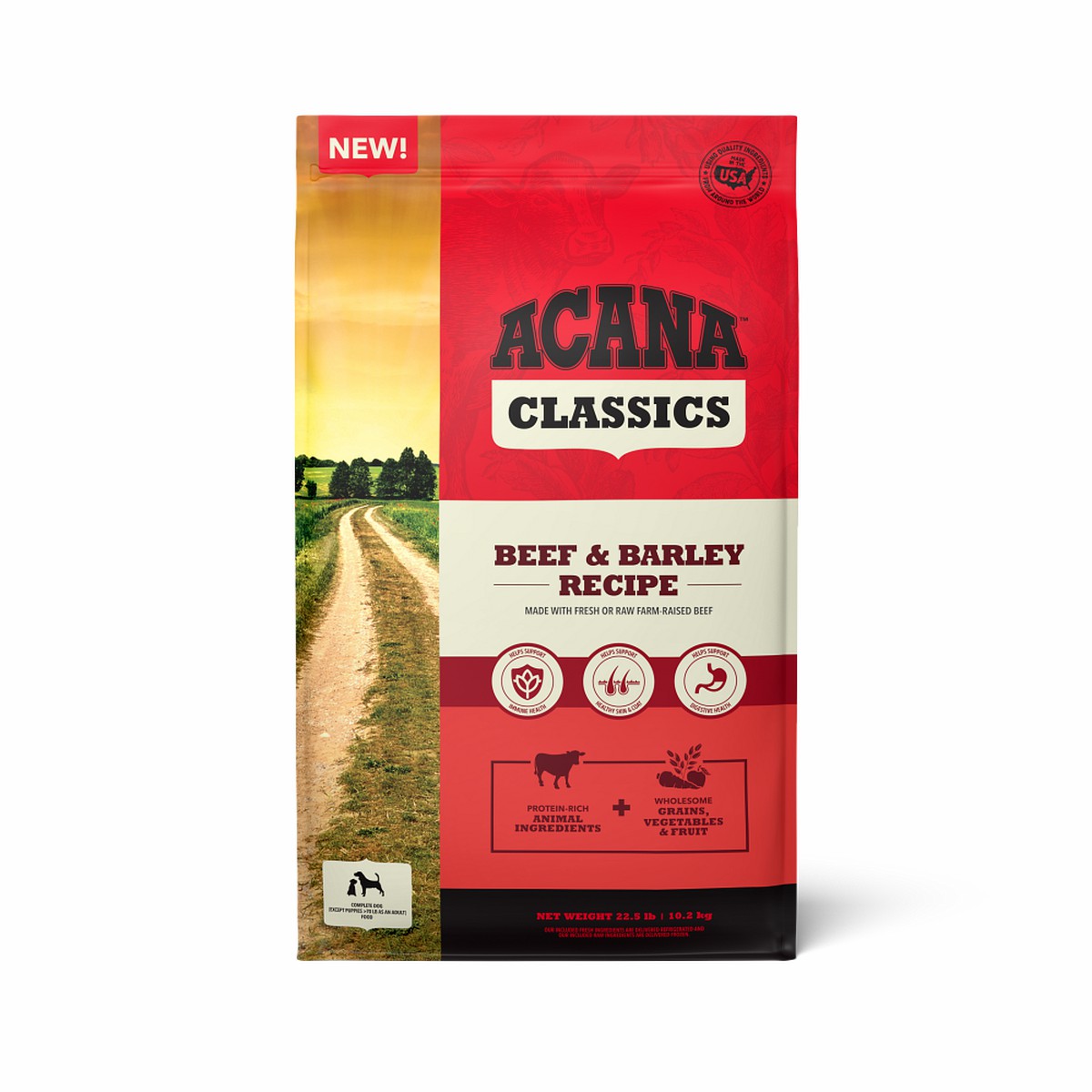 22.5lb Acana Classics, Beef and Barley Grain Inclusive Dry Dog Food | 415869PTH