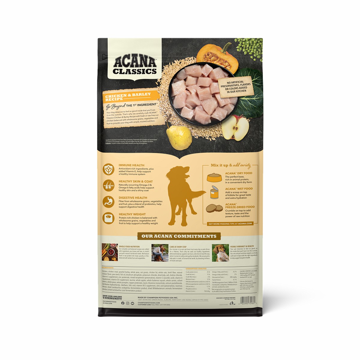 22.5lb Acana Classics, Chicken and Barley Grain Inclusive Dry Dog Food | 602784WNB