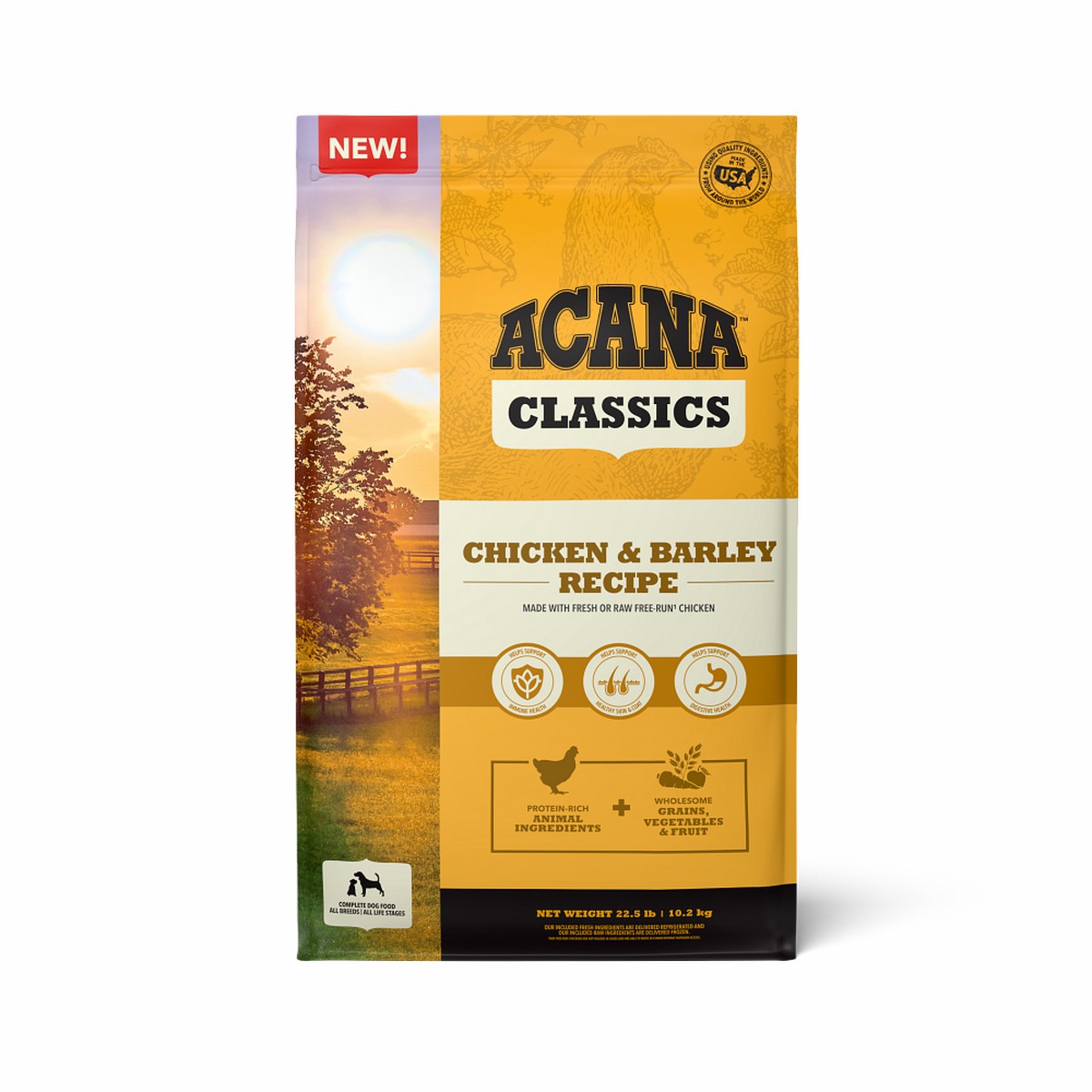 22.5lb Acana Classics, Chicken and Barley Grain Inclusive Dry Dog Food | 602784WNB