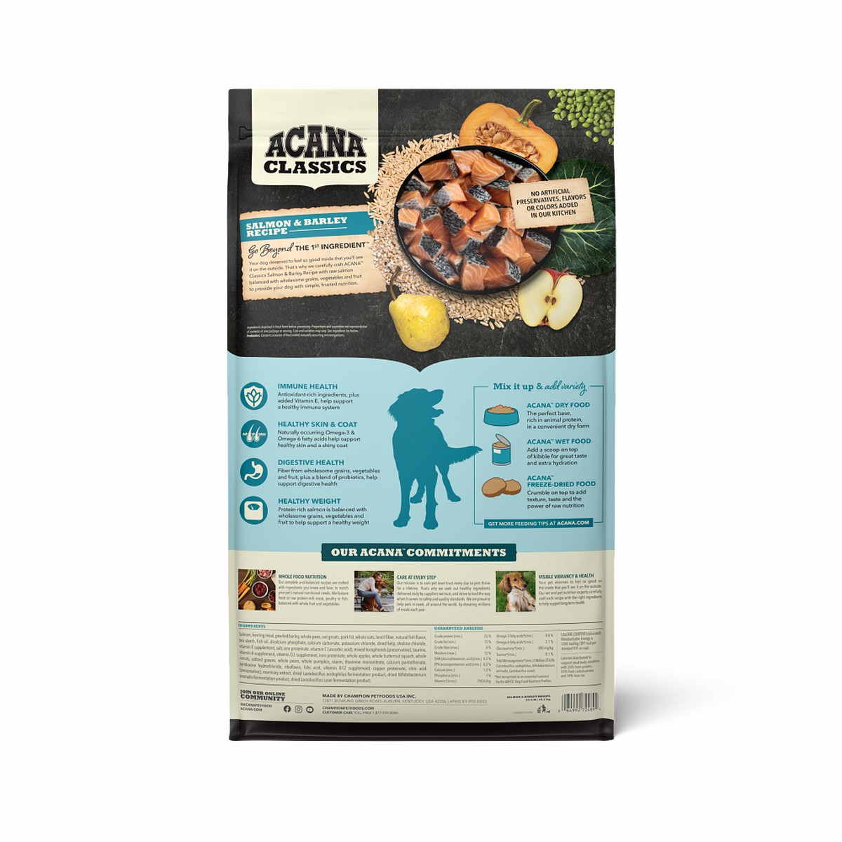 22.5lb Acana Classics, Salmon and Barley Grain Inclusive Dry Dog Food | 627514IBK