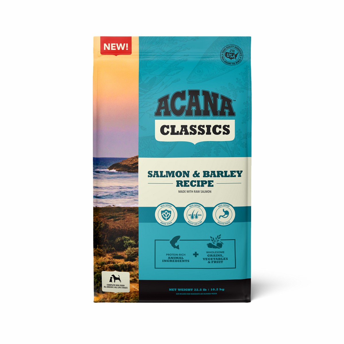 22.5lb Acana Classics, Salmon and Barley Grain Inclusive Dry Dog Food | 627514IBK