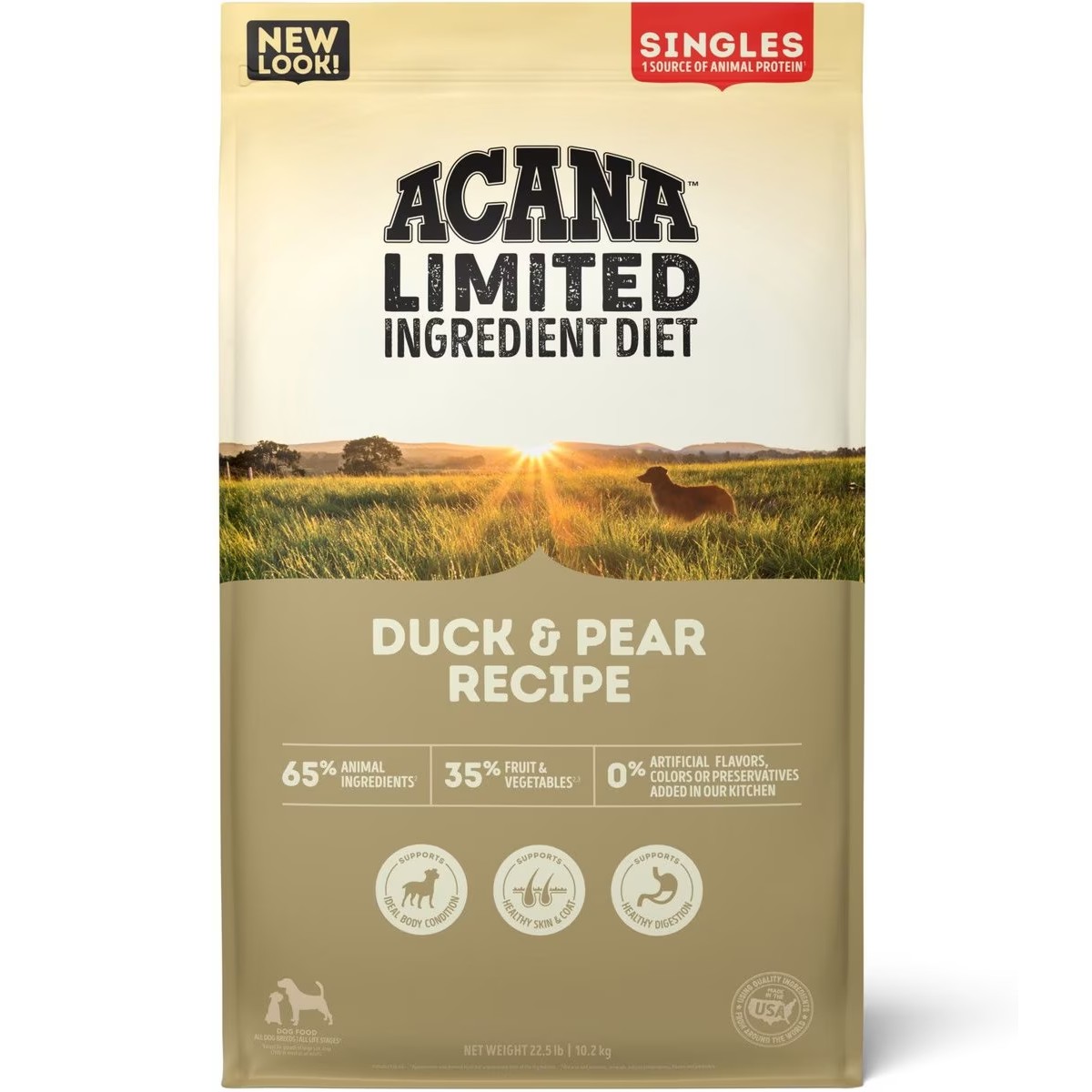 22.5lb Acana Singles, Duck & Pear Limited Ingredients Grain Free Dry Dog Food | 295431QAD