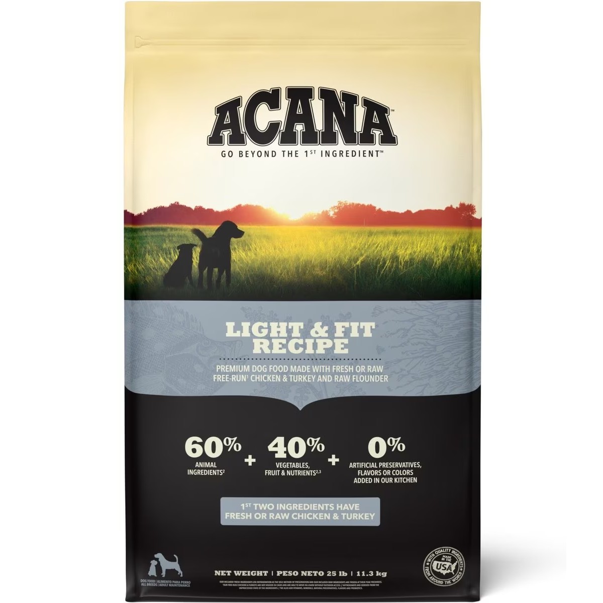 25lb Acana Light & Fit Grain Free Dry Dog Food | 860293PCF