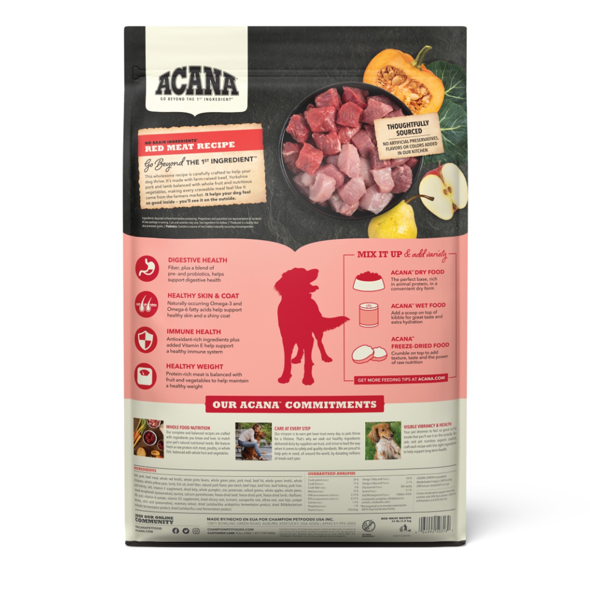 25lb Acana Red Meat Grain Free Dry Dog Food | 482091GXR