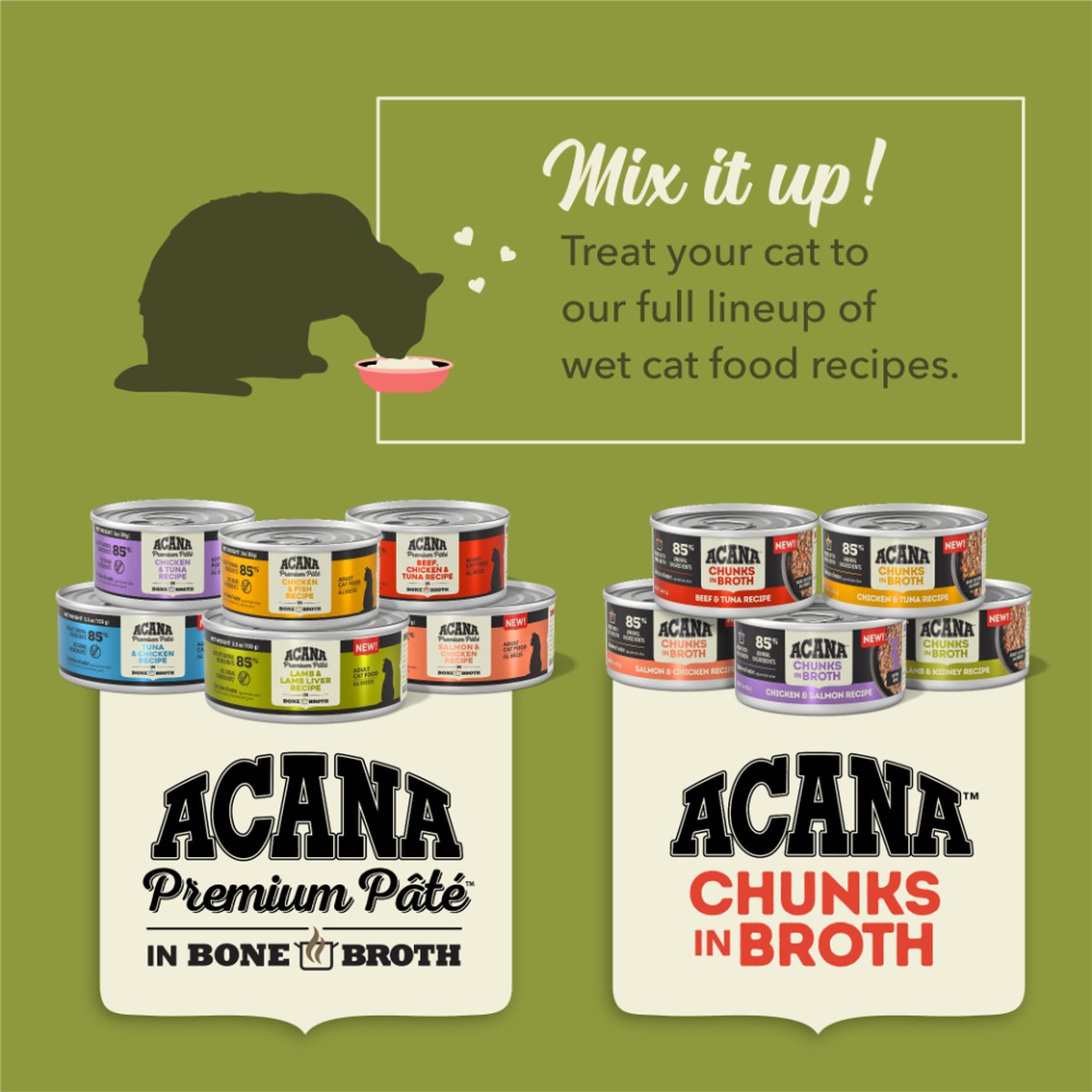 3oz*12 Acana Chunks in Broth Beef & Tuna Grain Free Wet Cat Food | 934126JAD