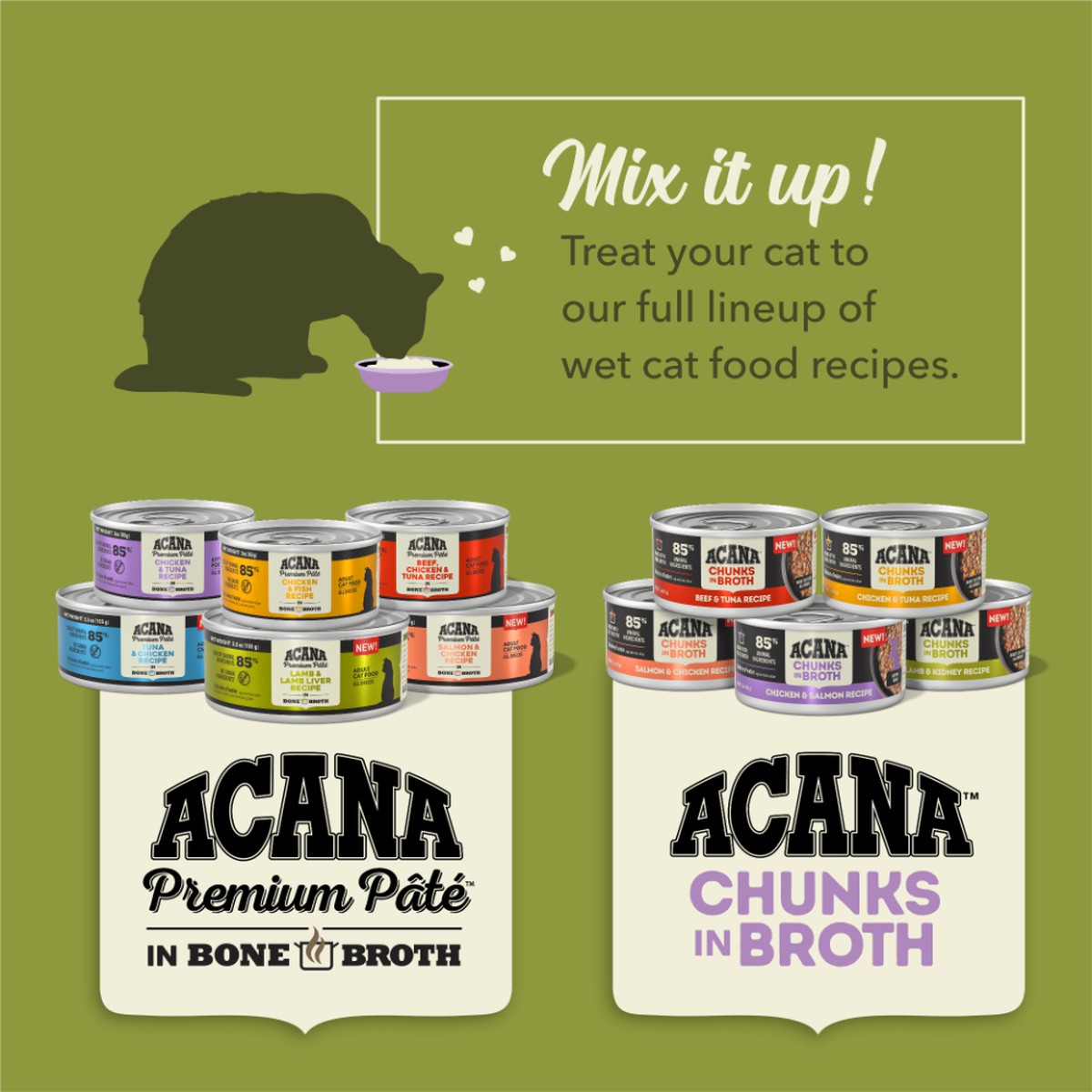 3oz*12 Acana Chunks in Broth Chicken & Salmon for Kittens Grain Free Wet Cat Food | 013729PGA