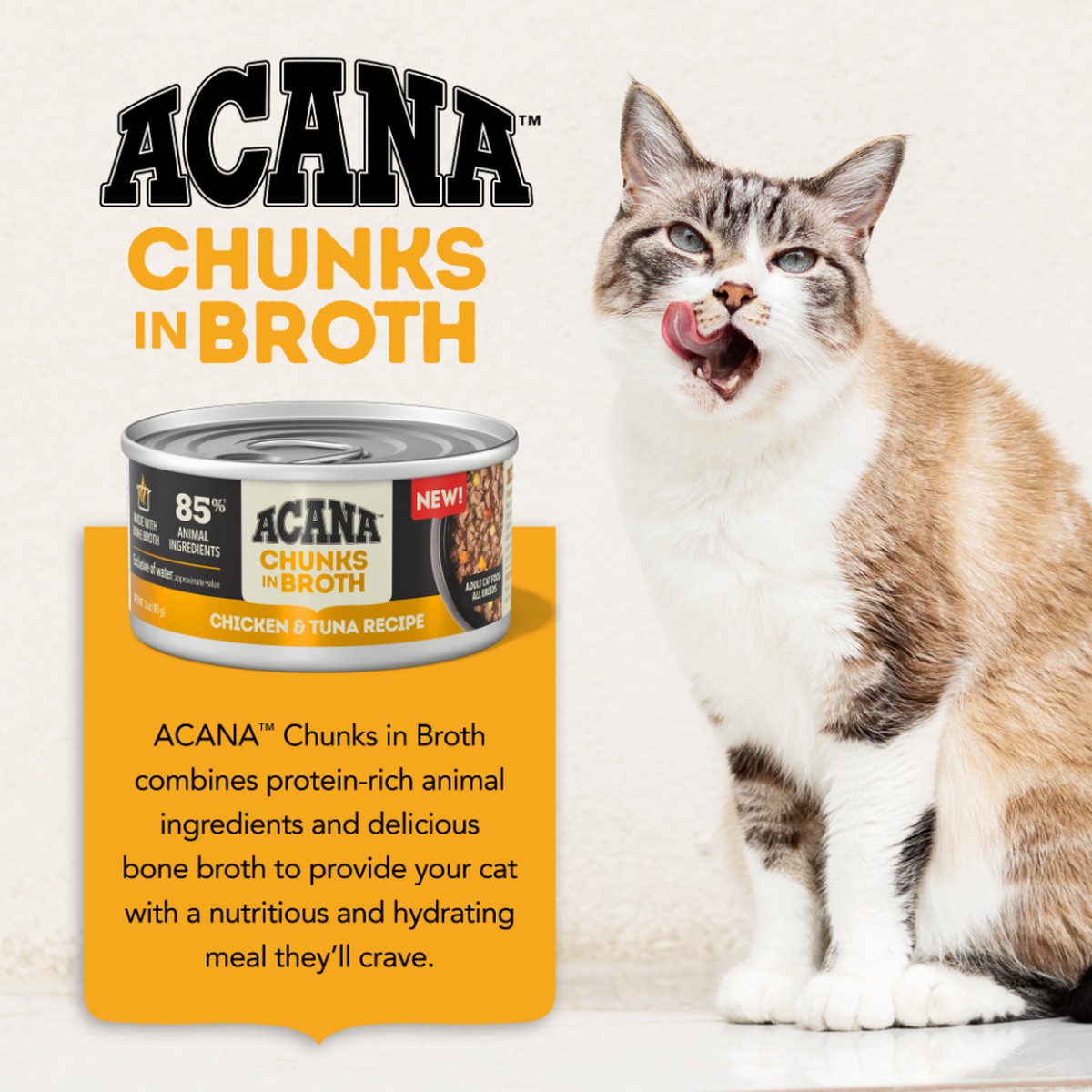 3oz*12 Acana Chunks in Broth Chicken & Tuna Grain Free Wet Cat Food | 402639DCH