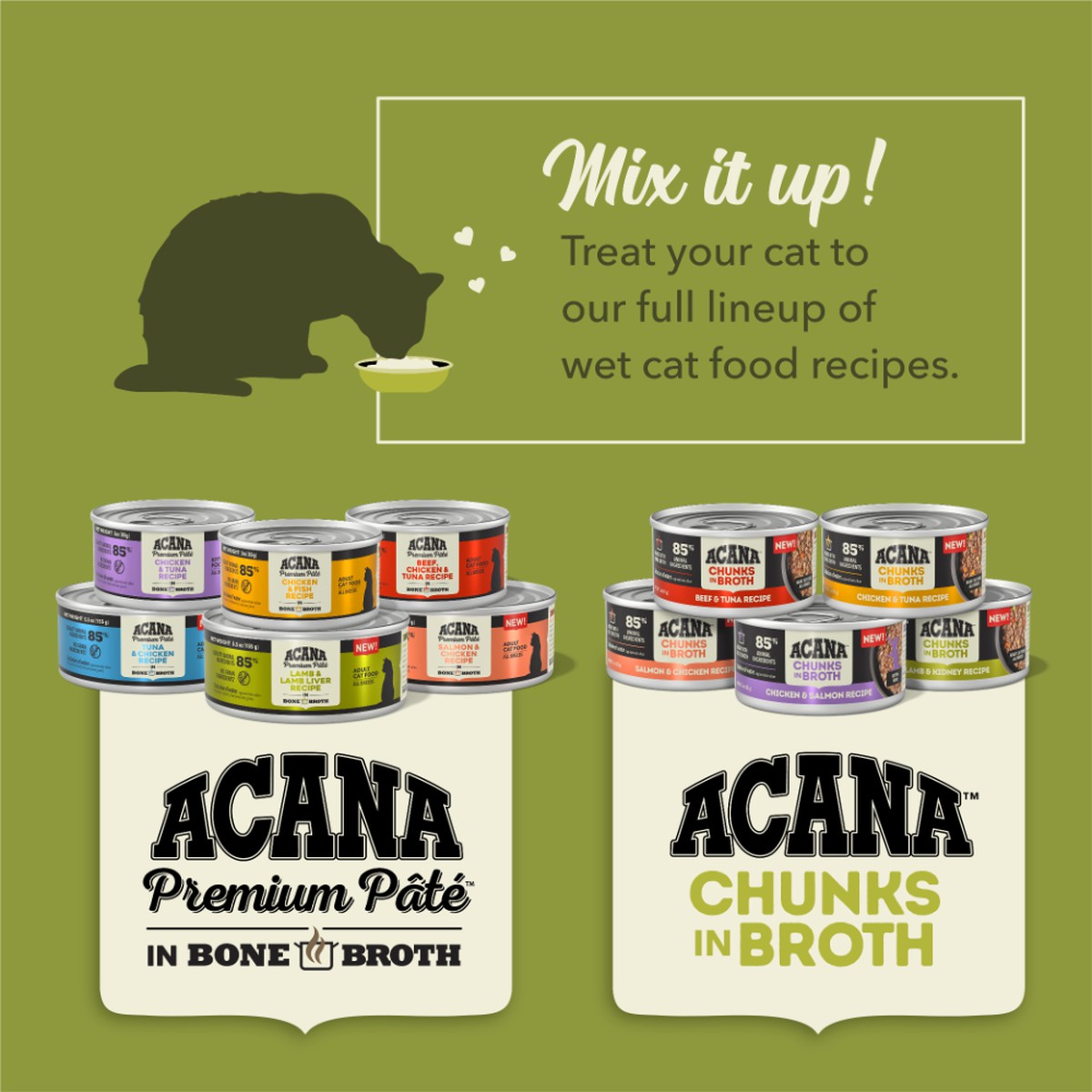 3oz*12 Acana Chunks in Broth Lamb & Kidney Grain Free Wet Cat Food | 379012NTH