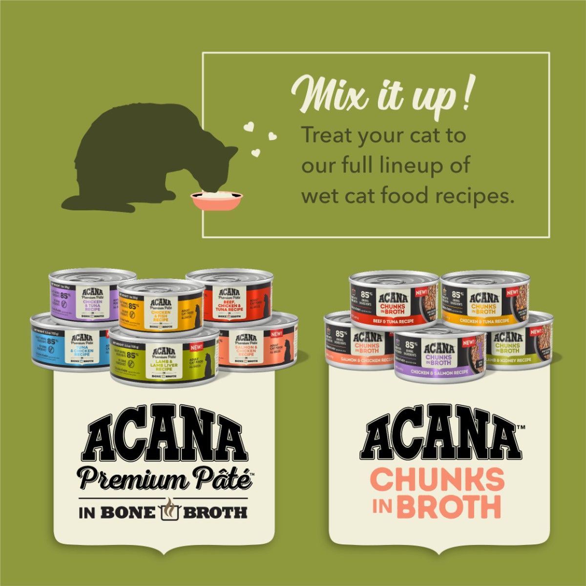 3oz*12 Acana Chunks in Broth Salmon & Chicken Grain Free Wet Cat Food | 173469UEX