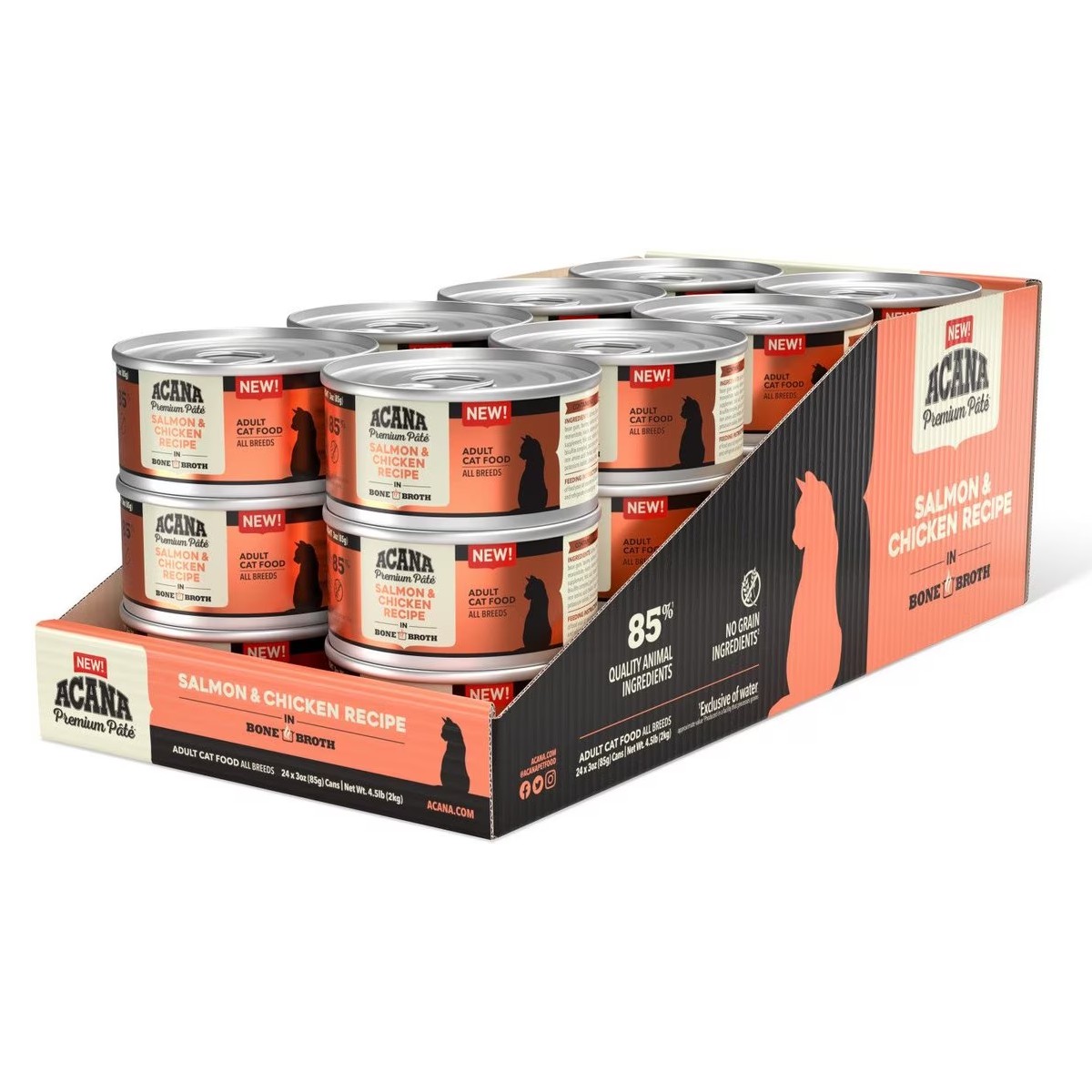 3oz*24 Acana ACANA Premium Pâté, Salmon & Chicken Grain Free Wet Cat Food | 018345GYE