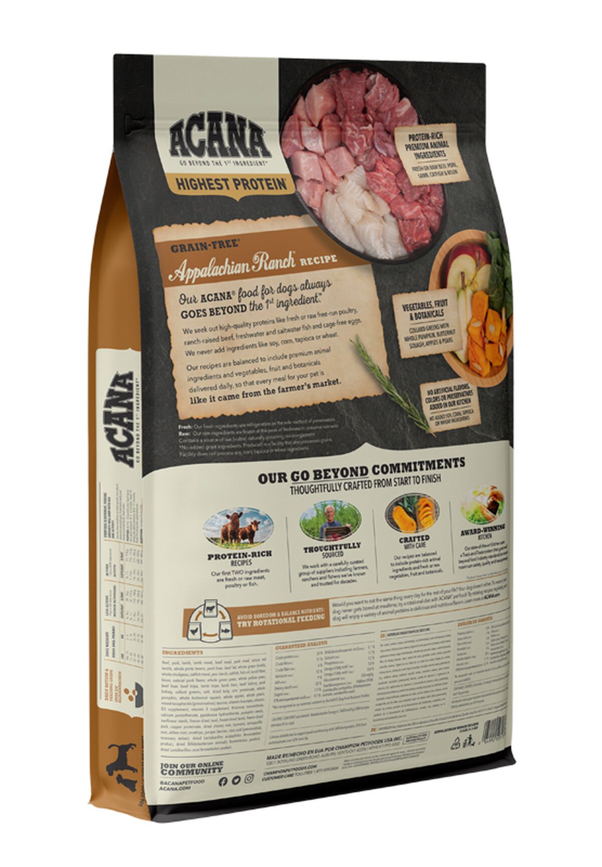 4.5lb Acana Highest Protein, Appalachian Ranch Grain Free Dry Dog Food | 789102YTQ