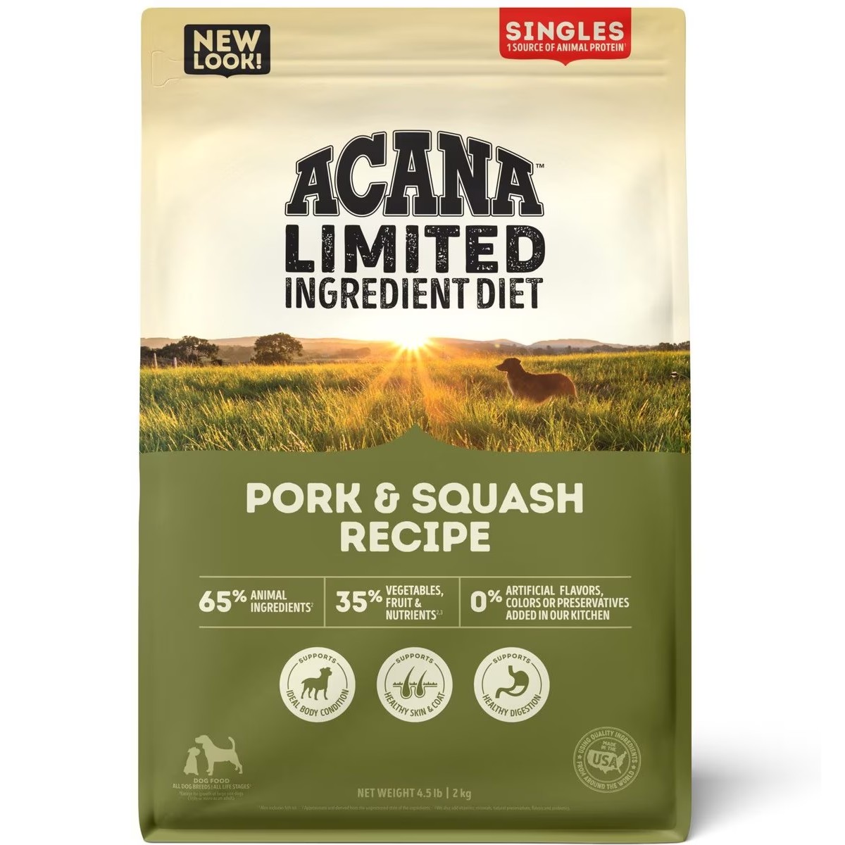 4.5lb Acana Singles, Pork & Squash Limited Ingredients Grain Free Dry Dog Food | 821593FQV