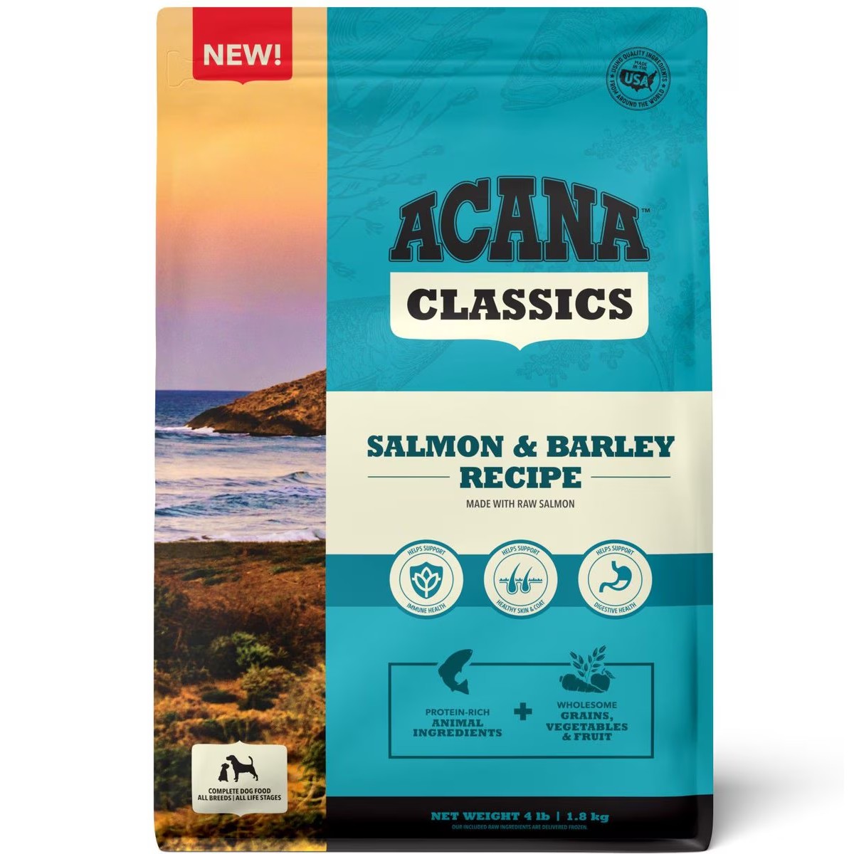 4lb Acana Classics, Salmon and Barley Grain Inclusive Dry Dog Food | 539847NQT