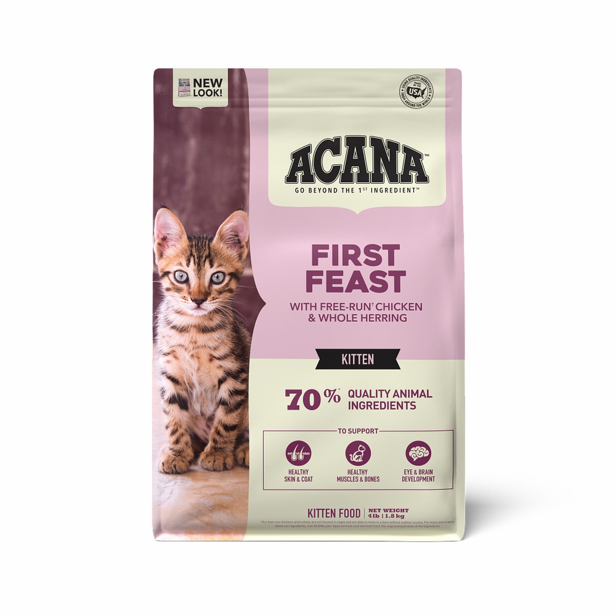 4lb Acana First Feast Kitten Grain Inclusive Dry Cat Food | 678329EFM