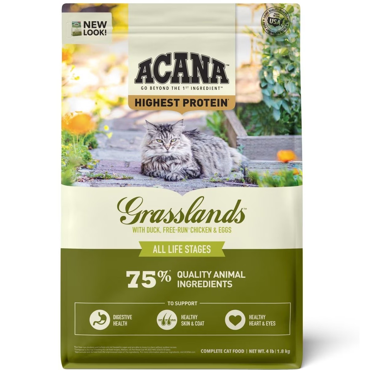 4lb Acana Highest Protein, Grasslands Grain Free Dry Cat Food | 365821DPN