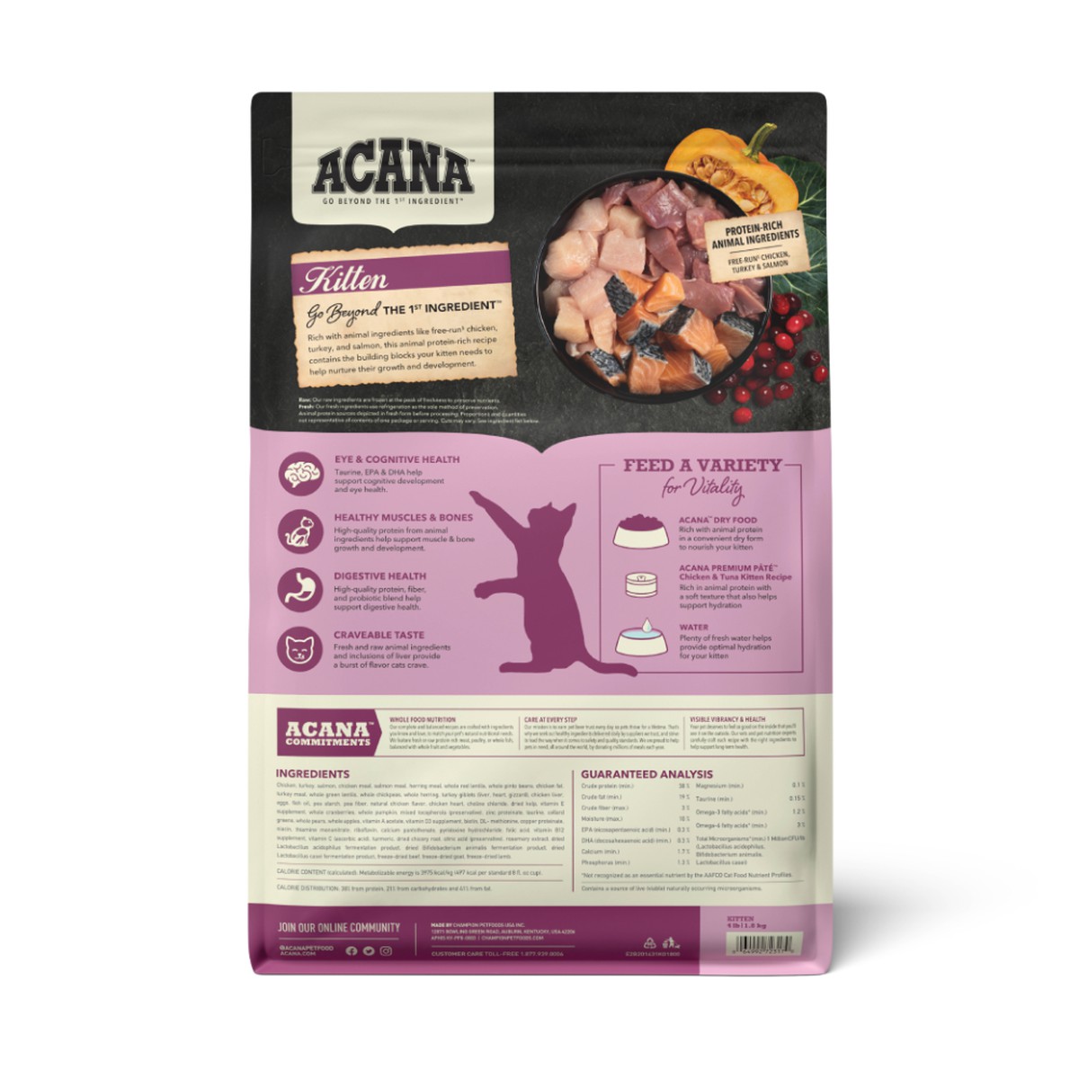 4lb Acana Highest Protein, Kitten Grain Free Dry Cat Food | 607495ATQ