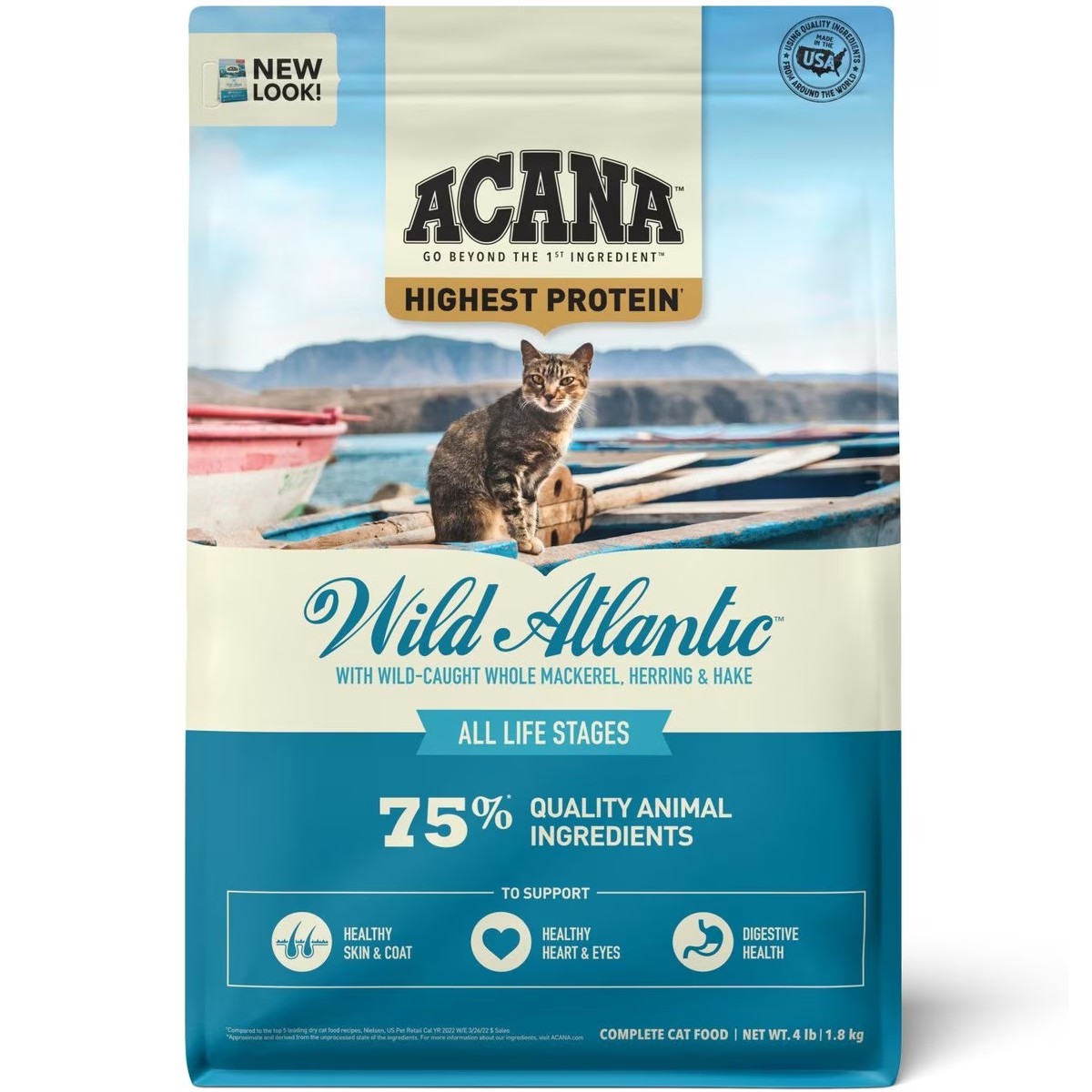 4lb Acana Highest Protein, Wild Atlantic Grain Free Dry Cat Food | 735091YFD