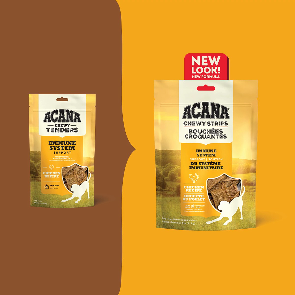 4oz Acana Chewy Strips, Chicken Grain Free Dog Food Soft & Chewy Treats | 250379QBT