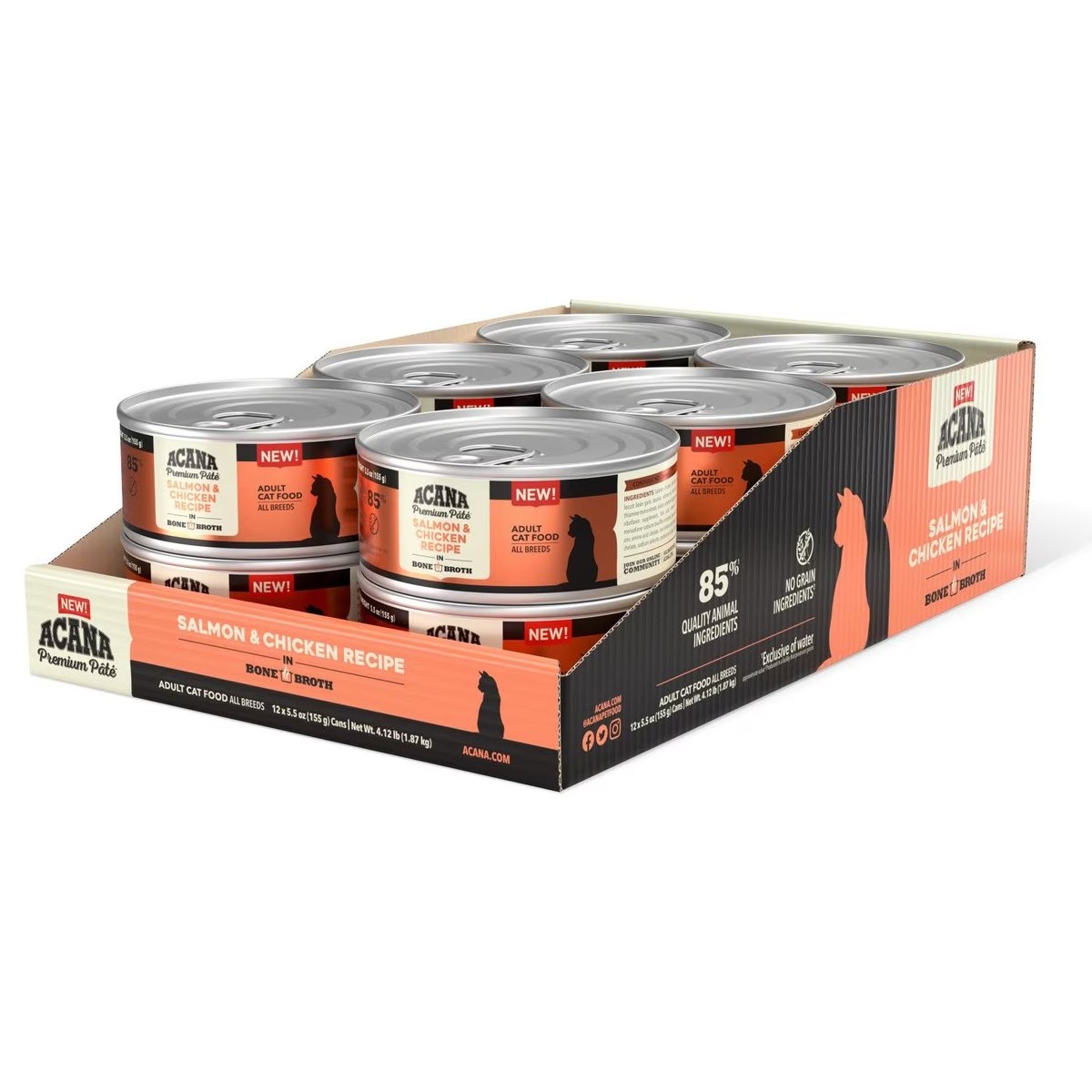 5.5oz*12 Acana ACANA Premium Pâté, Salmon & Chicken Grain Free Wet Cat Food | 258019PHD