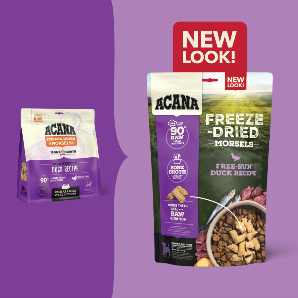 8oz Acana Freeze-Dried Food, Free-Run Duck, Morsels Grain Free Dog Food Freeze-Dried Food | 768390HIB