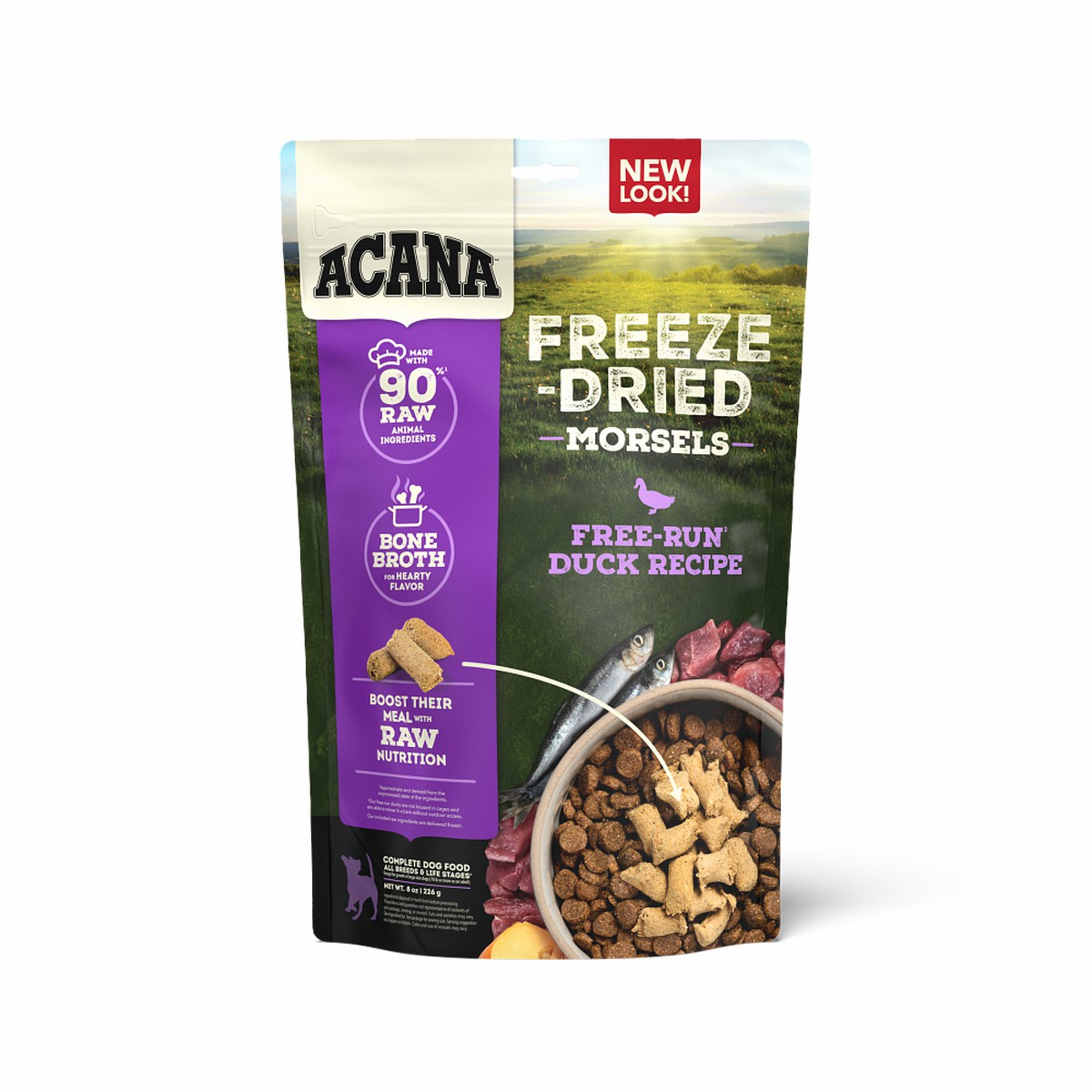 8oz Acana Freeze-Dried Food, Free-Run Duck, Morsels Grain Free Dog Food Freeze-Dried Food | 768390HIB