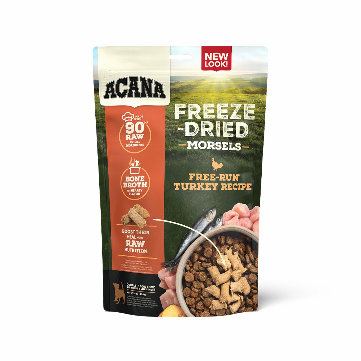 8oz Acana Freeze-Dried Food, Turkey, Morsels Grain Free Dog Food Freeze-Dried Food | 026378GPL